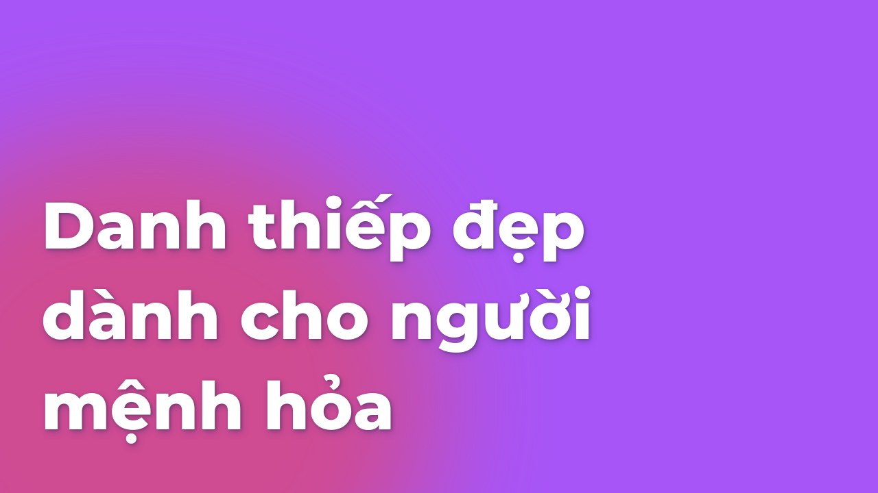 Danh thiếp đẹp dành cho người mệnh hỏa