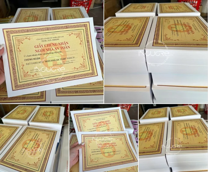 in chung chi - in chung nhan