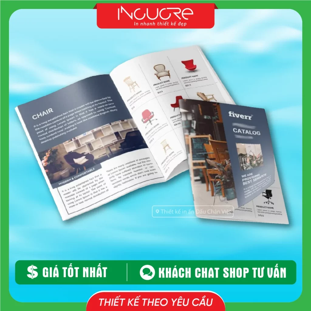 Mẫu thiết kế catalogue ghế nội thất chuyên nghiệp