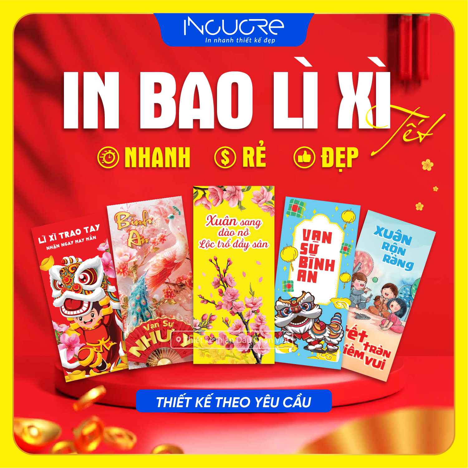 Top 6 xưởng in bao lì xì giấy kraft giá rẻ tại TPHCM