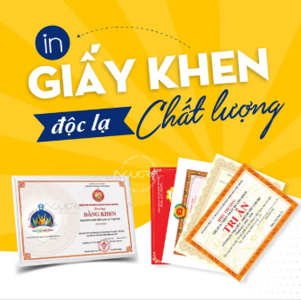 In Giấy Khen Giá Rẻ, Lấy Liền – Dịch Vụ Uy Tín, Chất Lượng Hàng Đầu