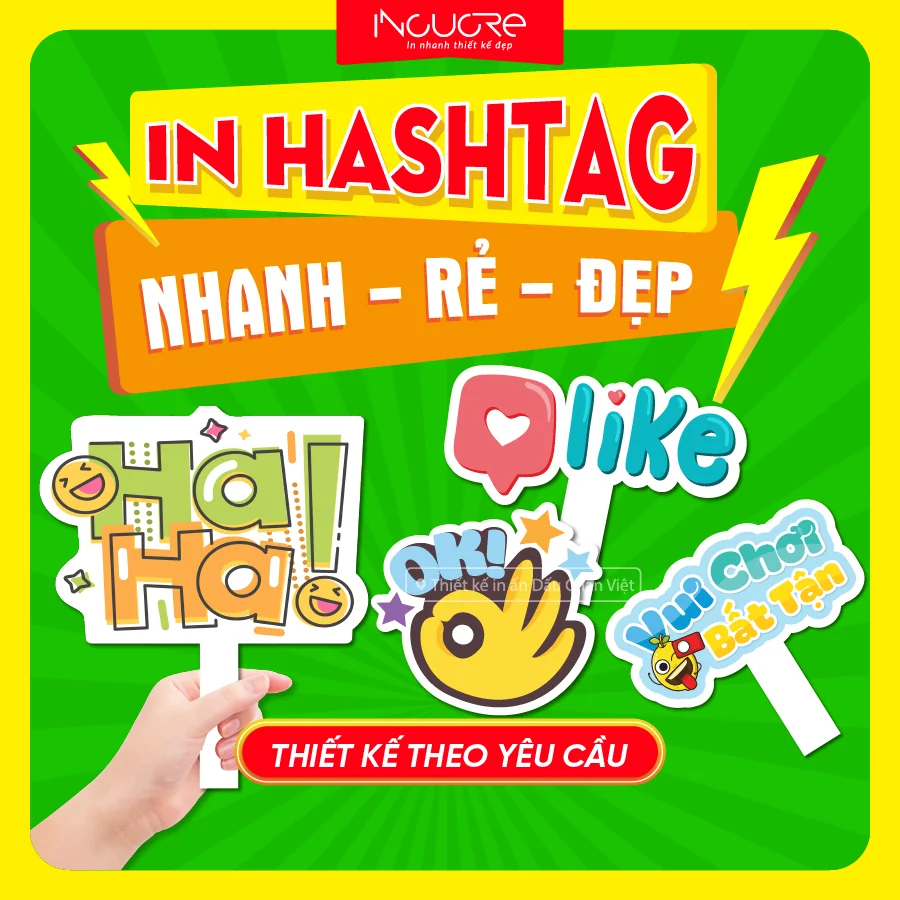 In Hashtag Cầm Tay Giá Rẻ TPHCM