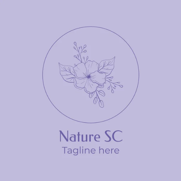 Logo Spa Mỹ Phẩm Tông Màu Tím