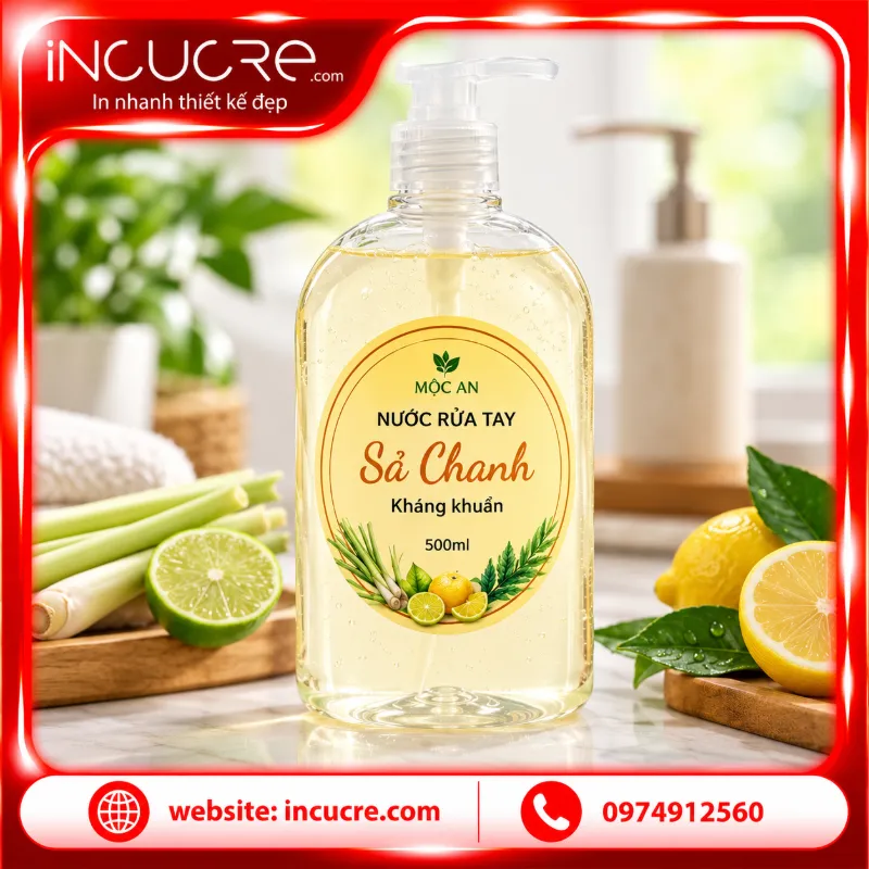 In Decal Dánnước rửa tay sả chanh