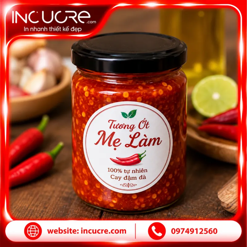 In Decal Tương Ớt Mẹ Làm – Cay Đậm Đà