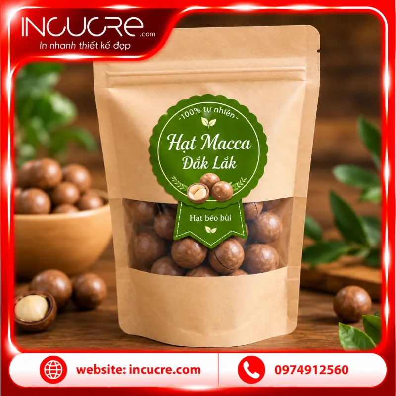 In tem Hạt Macca Đắk Lắk Tự Nhiên