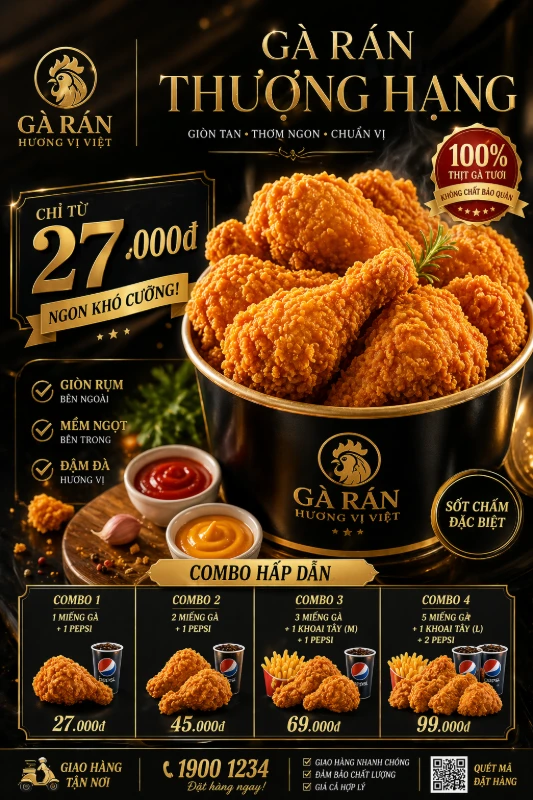 99+ Mẫu Tờ Rơi Gà Rán Cho Cửa Hàng Thức Ăn Nhanh