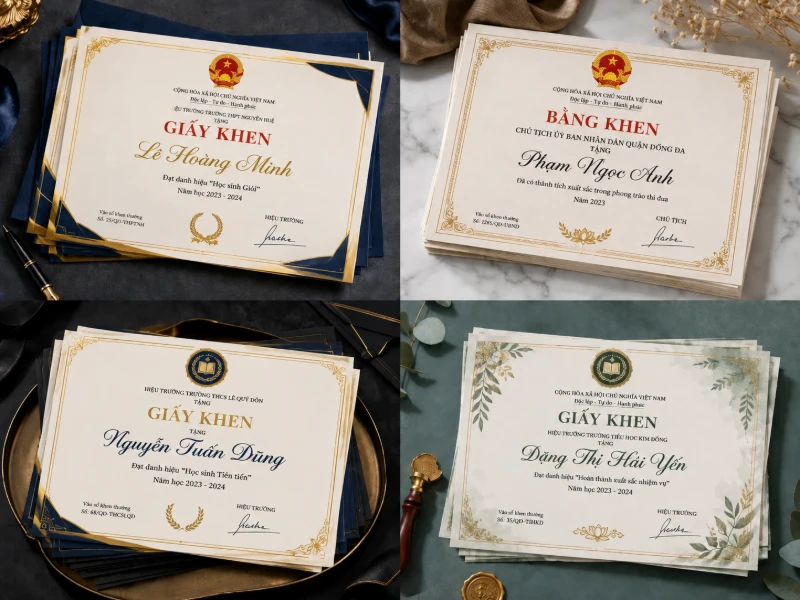 mẫu giấy khen đẹp