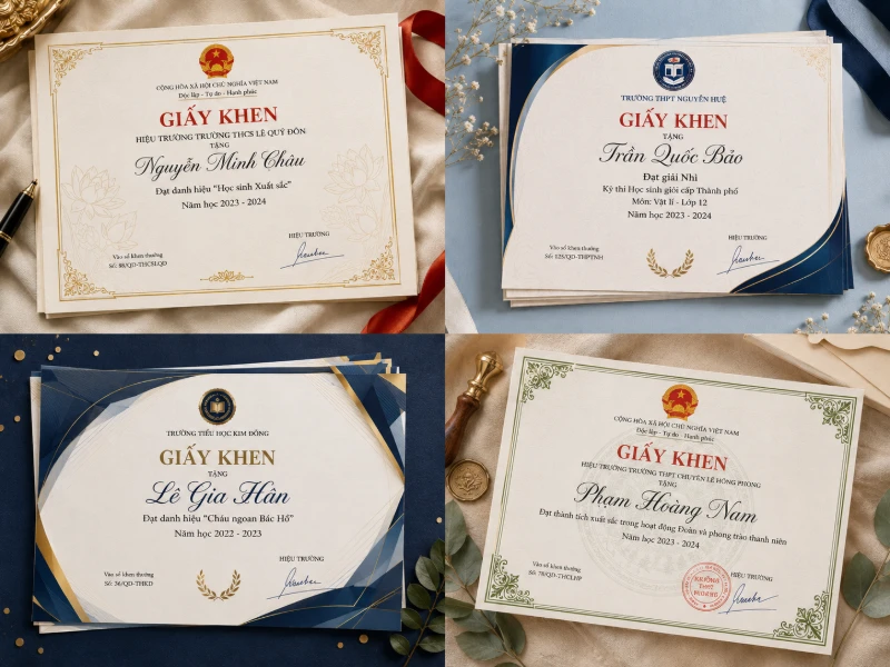 mẫu giấy khen đẹp
