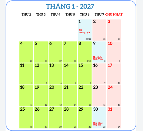 bo so lich am duong 2027