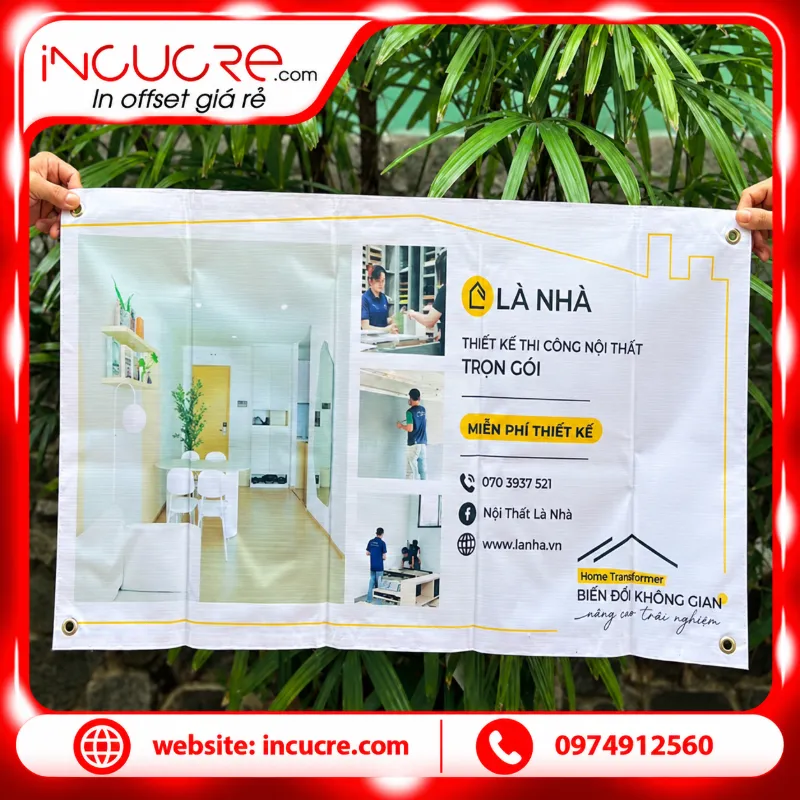 Băng rôn nội thất Là Nhà ngoài trời