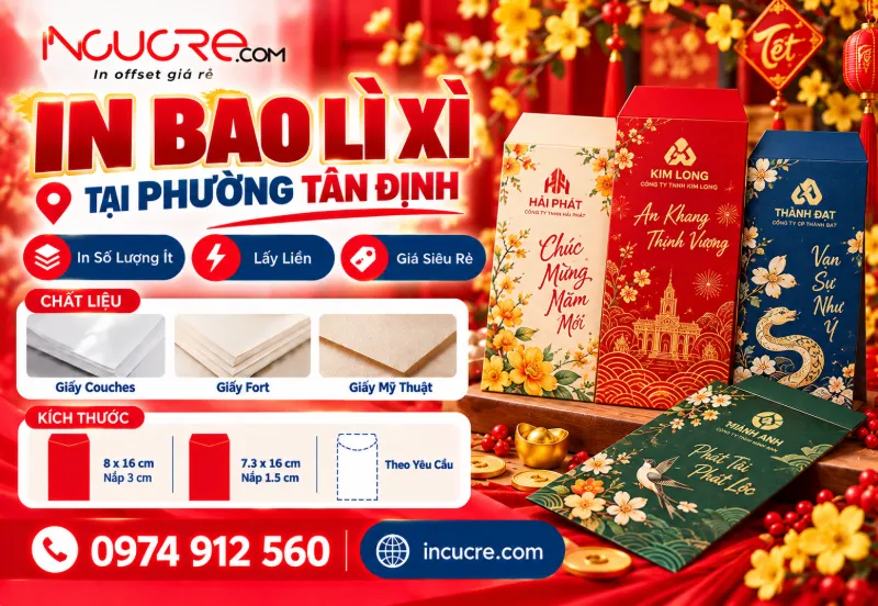 In Bao Lì Xì Giá Rẻ Phường Tân Định