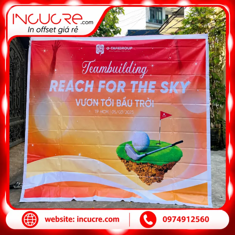 Mẫu backdrop Teambuilding ngoài trời