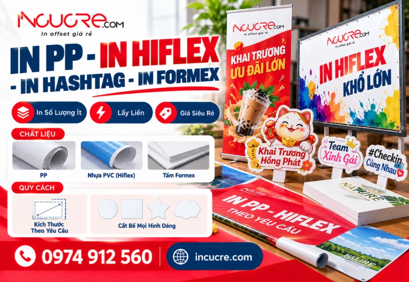 Quảng cáo in ấn PP Hiflex chuyên nghiệp