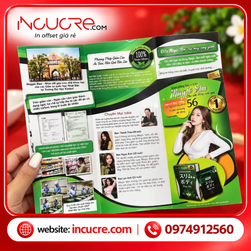 Quảng cáo in ấn với brochure Magic Slim